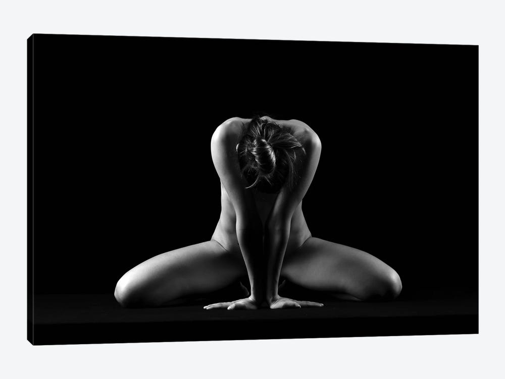 Nude Woman Posing Sitting Down Naked With Open Legs by Alessandro Della Torre 1-piece Canvas Artwork