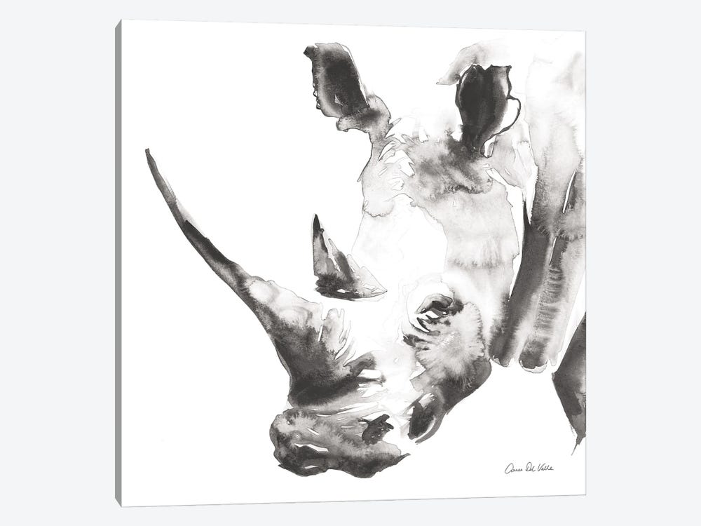 Rhino Gray by Aimee Del Valle 1-piece Canvas Art Print