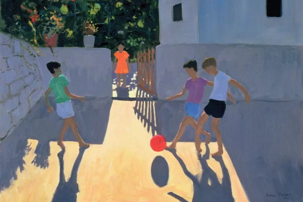 Kids Sports Art: Footballers, Kos by Andrew Macara