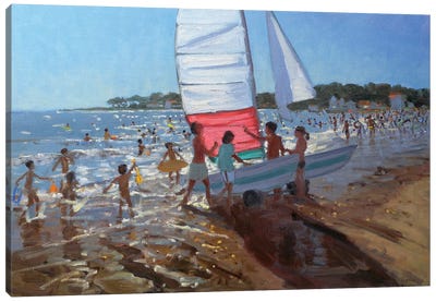 Sailboat, Palais Sur Mer Canvas Art Print - Andrew Macara
