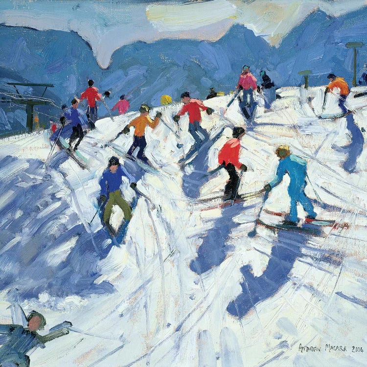 Busy Ski Slope, Lofer