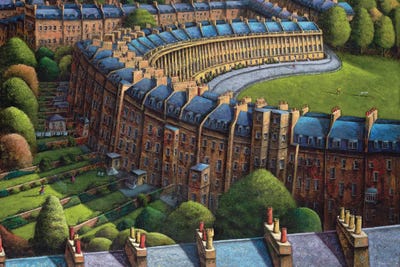 Sunday by Adrian Sykes multi panel art