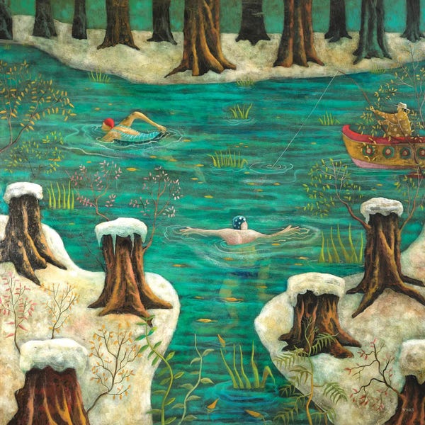 Adrian Sykes: Winter Swim by Adrian Sykes