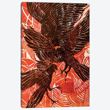 Flaming Birds Canvas Print #ADY13} by Andrea De Luigi Canvas Wall Art