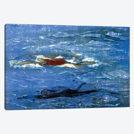 The Swimmer Canvas Print #ADY40} by Andrea De Luigi Canvas Print