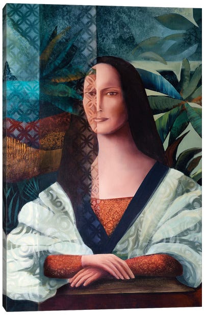Modern Gioconda Canvas Art Print - Mona Lisa Reimagined