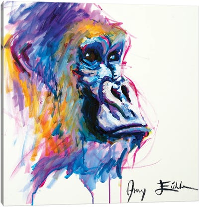 Zeus Canvas Art Print - Gorilla Art