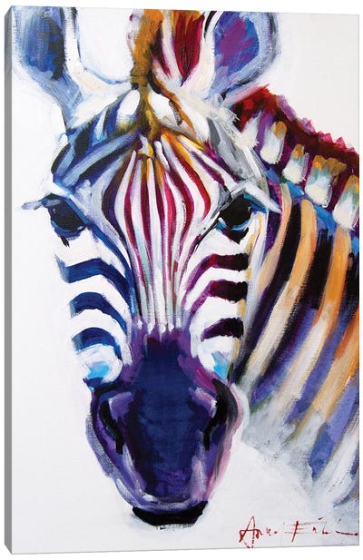 Stella Canvas Art Print - Zebra Art