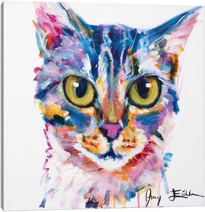 Tabby Cat Canvas Art Print - Tabby Cat Art