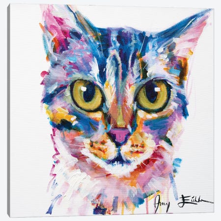 Tabby Cat Canvas Print #AEC15} by Amy Eichler Canvas Wall Art
