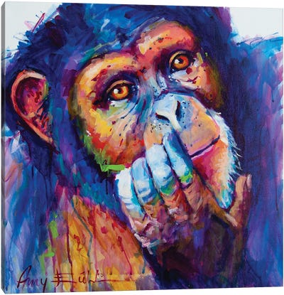 Clarence Canvas Art Print - Monkey Art