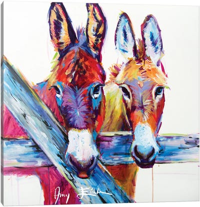 Clover & Dodge Canvas Art Print - Donkey Art