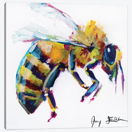Honey Bee Canvas Print #AEC5} by Amy Eichler Canvas Art Print