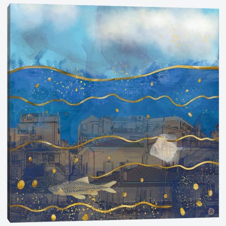 Cities Under Water - Surreal Climate Change Canvas Print #AEE12} by Andreea Dumez Canvas Print