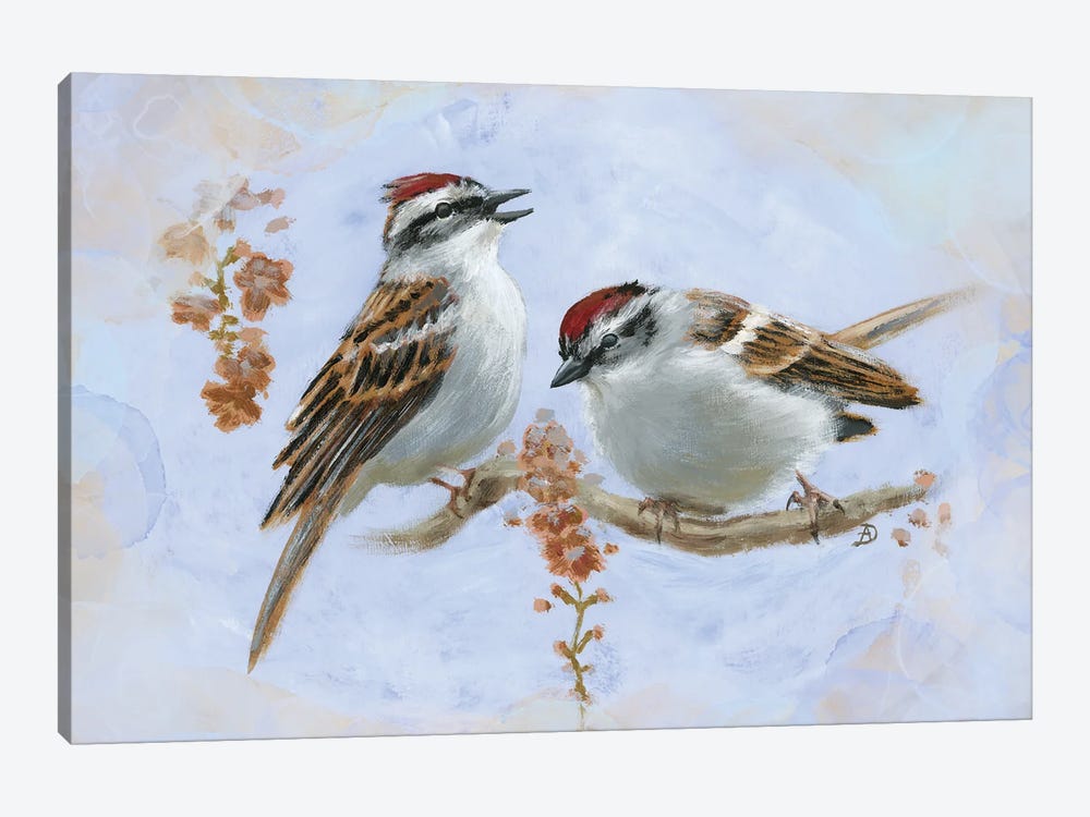 Chipping Sparrows by Andreea Dumez 1-piece Art Print