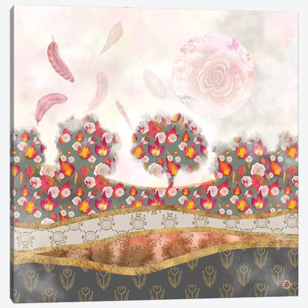 Falling Feathers And Roses - Autumn Palette Canvas Print #AEE16} by Andreea Dumez Canvas Wall Art