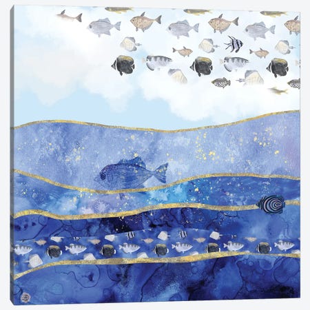 Fish In The Sky - A Surreal Dream Canvas Print #AEE18} by Andreea Dumez Canvas Print