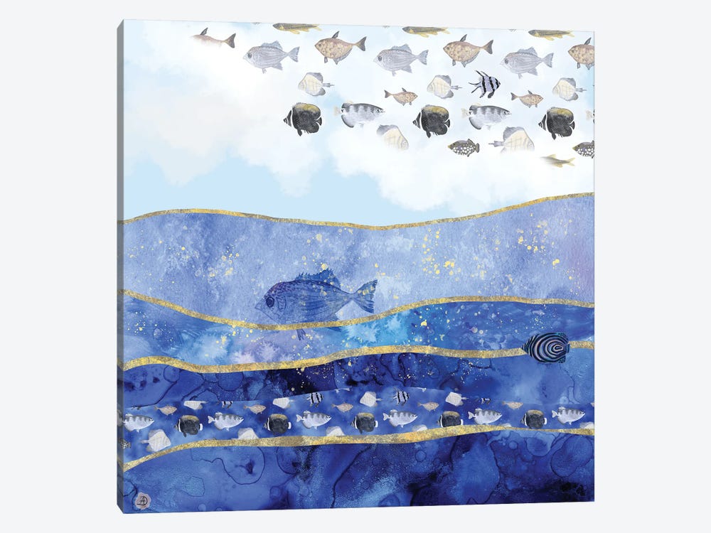 Fish In The Sky - A Surreal Dream by Andreea Dumez 1-piece Canvas Print