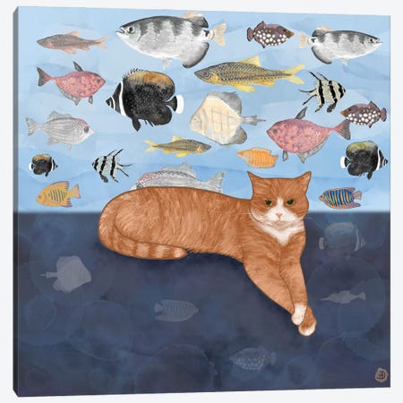 Leisurely Waiting For The Fish Canvas Print #AEE25} by Andreea Dumez Art Print
