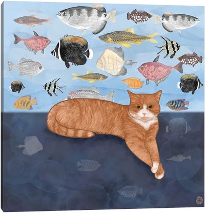 Leisurely Waiting For The Fish Canvas Art Print - Andreea Dumez