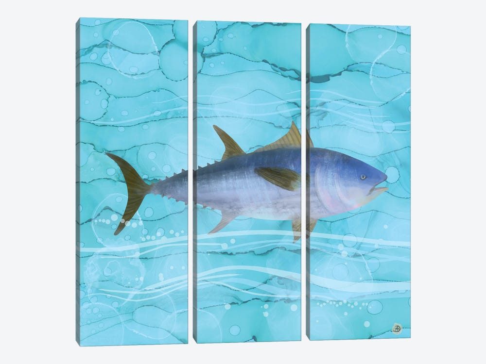 Atlantic Bluefin Tuna Fish by Andreea Dumez 3-piece Canvas Wall Art