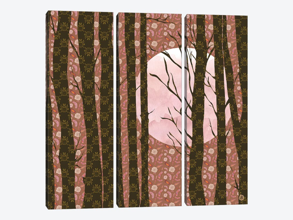 November Moonlight by Andreea Dumez 3-piece Canvas Art Print