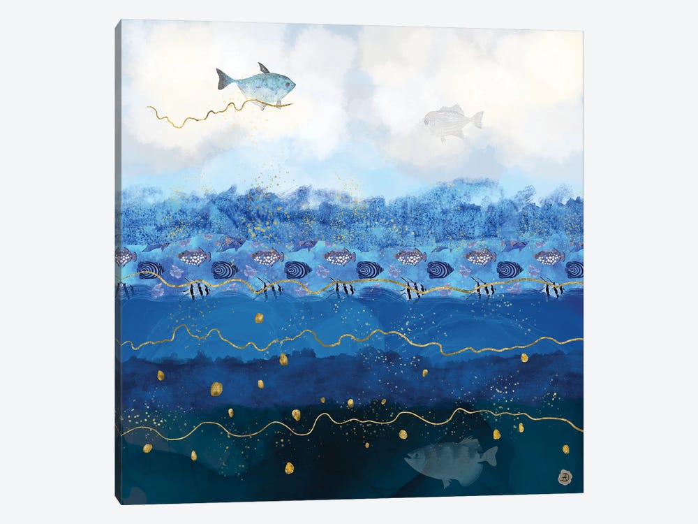 Sky Fish - Warming Oceans And Sea Levels Rising by Andreea Dumez 1-piece Canvas Wall Art