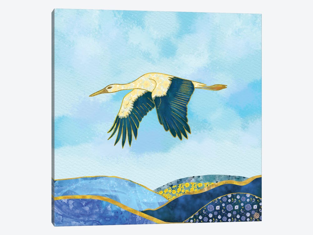 Stork In Flight by Andreea Dumez 1-piece Canvas Art