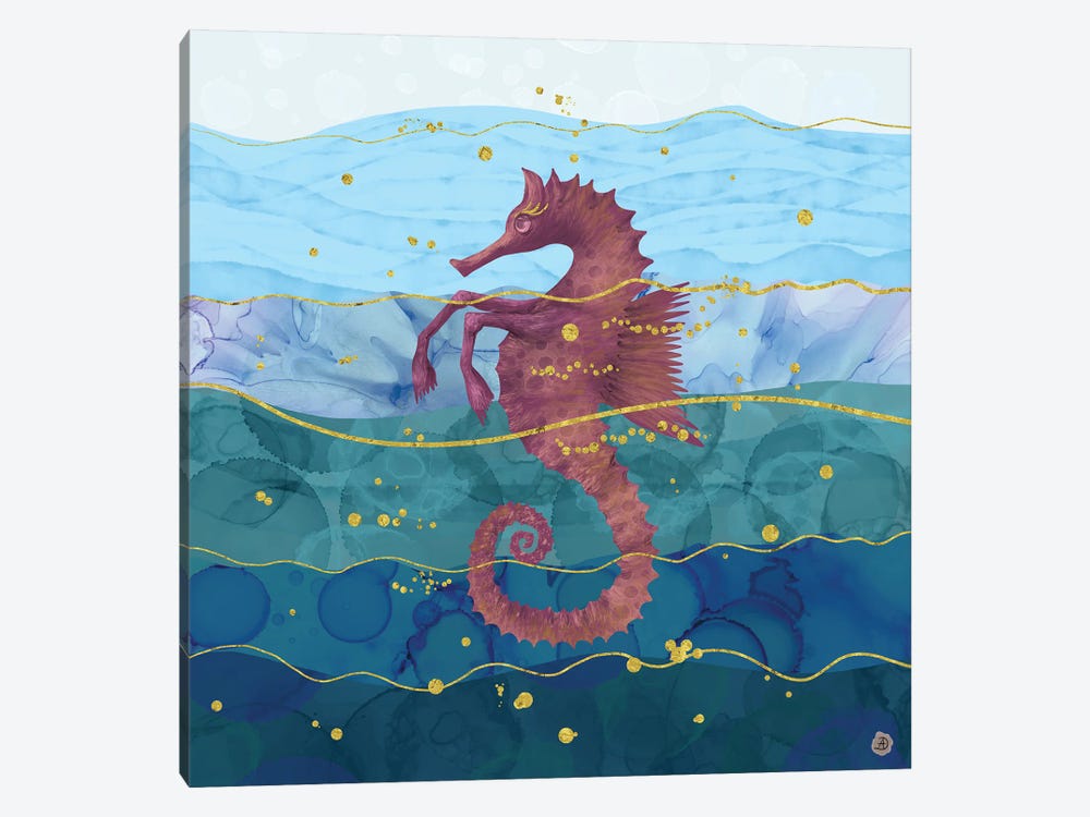 The Fantastic Seahorse In The Ocean by Andreea Dumez 1-piece Canvas Artwork