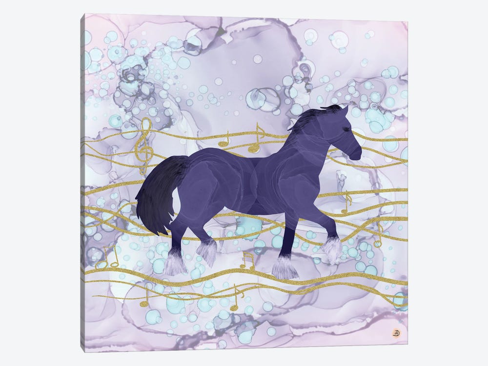The Musical Horse Trotting Through The Rhythms Of Nature by Andreea Dumez 1-piece Canvas Print