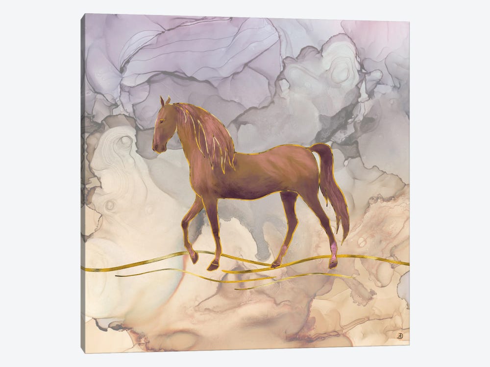 Wild Horse Walking In The Hot Desert by Andreea Dumez 1-piece Canvas Wall Art