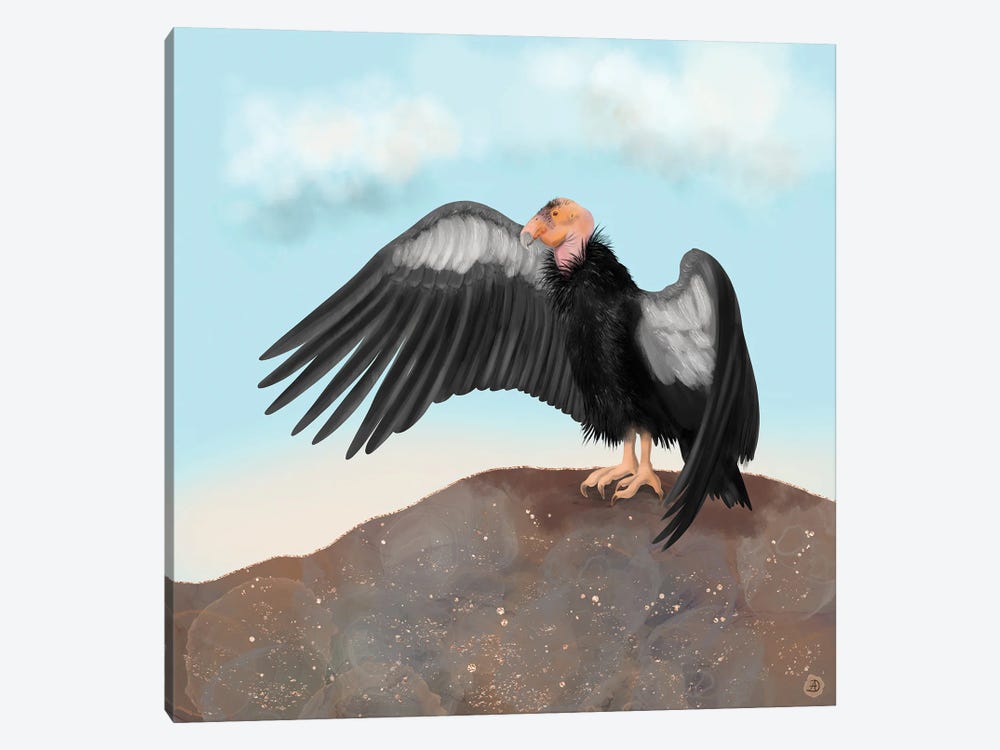 California Condor Spreading Its Wings by Andreea Dumez 1-piece Canvas Wall Art