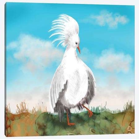 Kagu Bird Of New Caledonia Canvas Print #AEE68} by Andreea Dumez Canvas Art