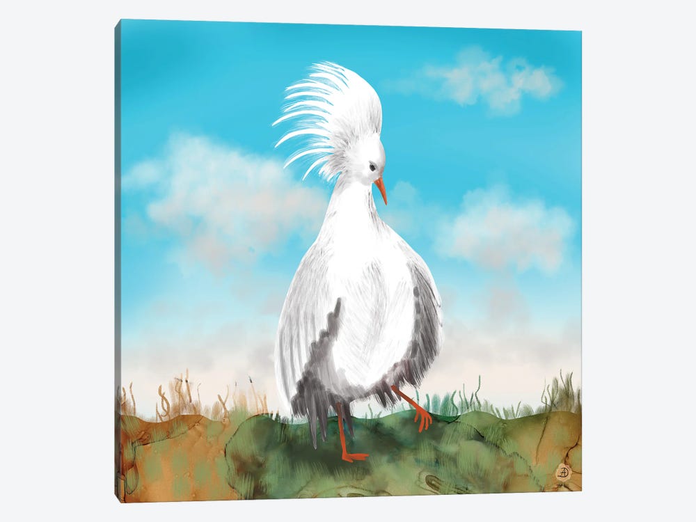 Kagu Bird Of New Caledonia by Andreea Dumez 1-piece Canvas Wall Art