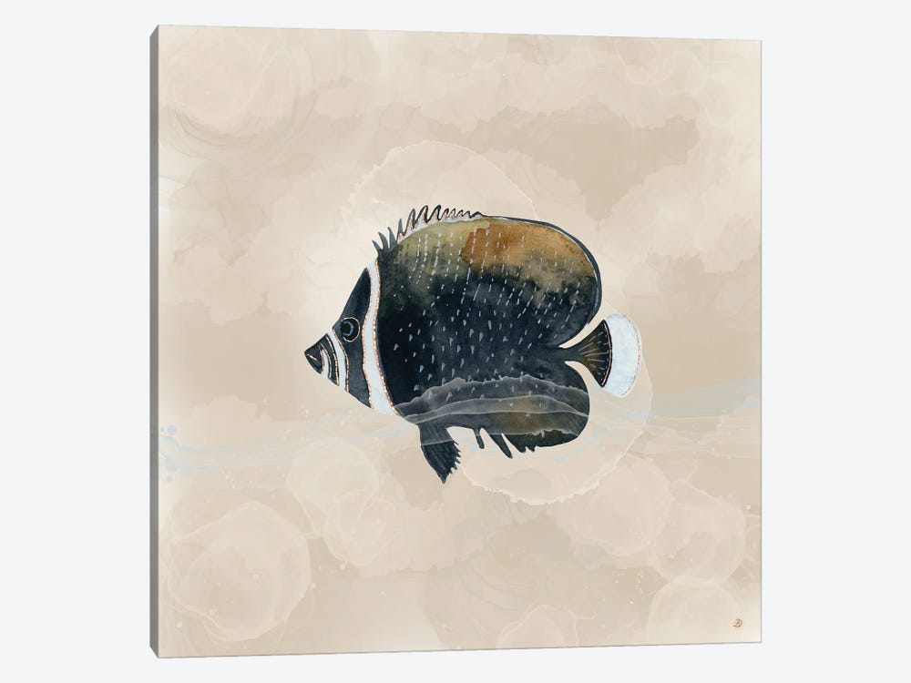 Exotic Butterflyfish In Earth Tones by Andreea Dumez 1-piece Art Print