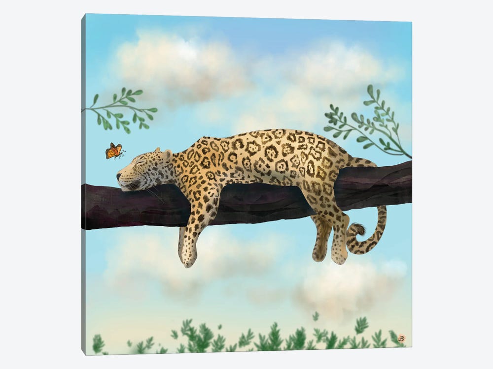 Lazy Jaguar On A Branch by Andreea Dumez 1-piece Art Print