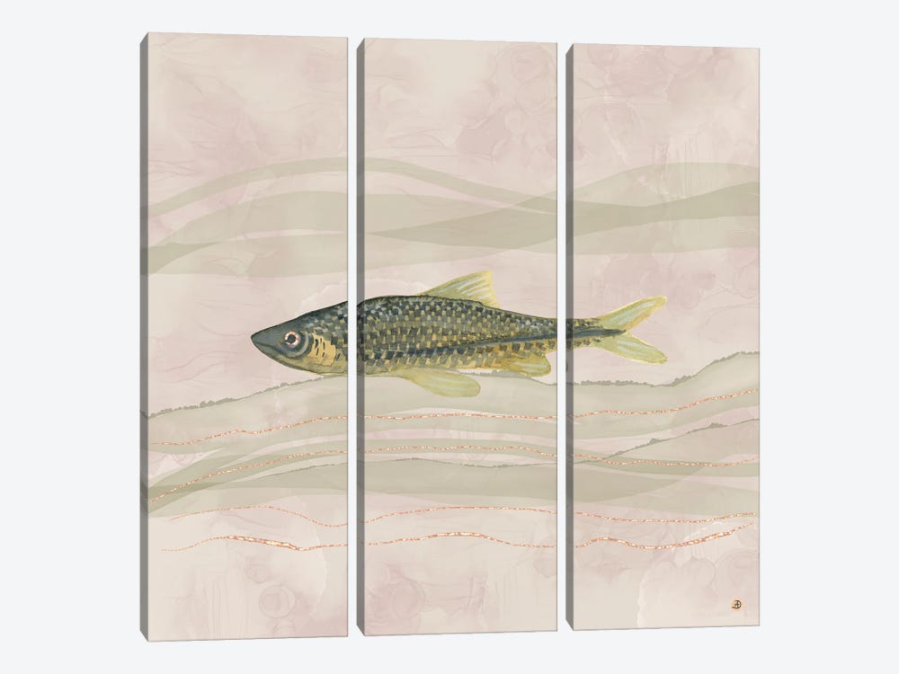 Carp Fish Swimming In Cloudy Water by Andreea Dumez 3-piece Canvas Art Print