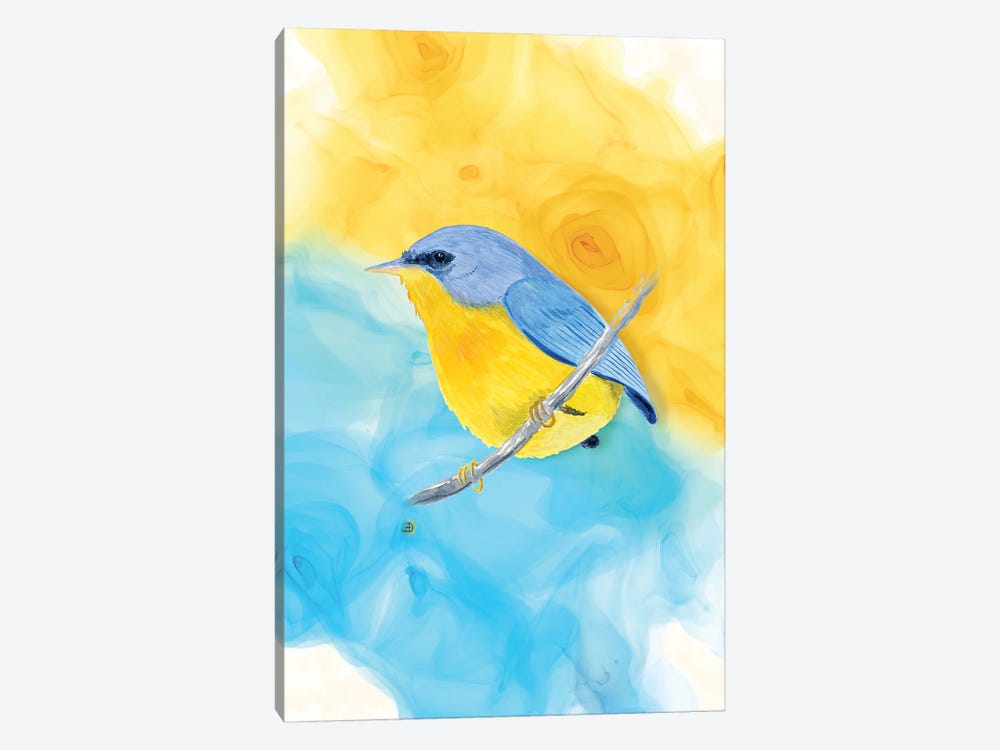 Tropical Parula Bird by Andreea Dumez 1-piece Canvas Wall Art