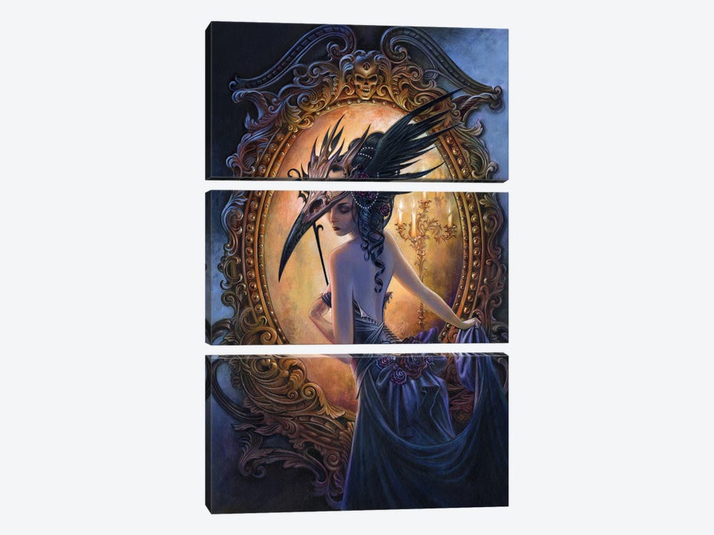 Masque Of The Black Rose by Alchemy England 3-piece Canvas Wall Art