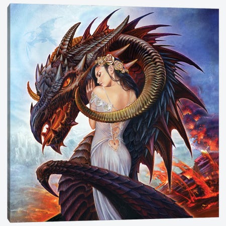 Dragon Scold Canvas Print #AEG111} by Alchemy England Art Print