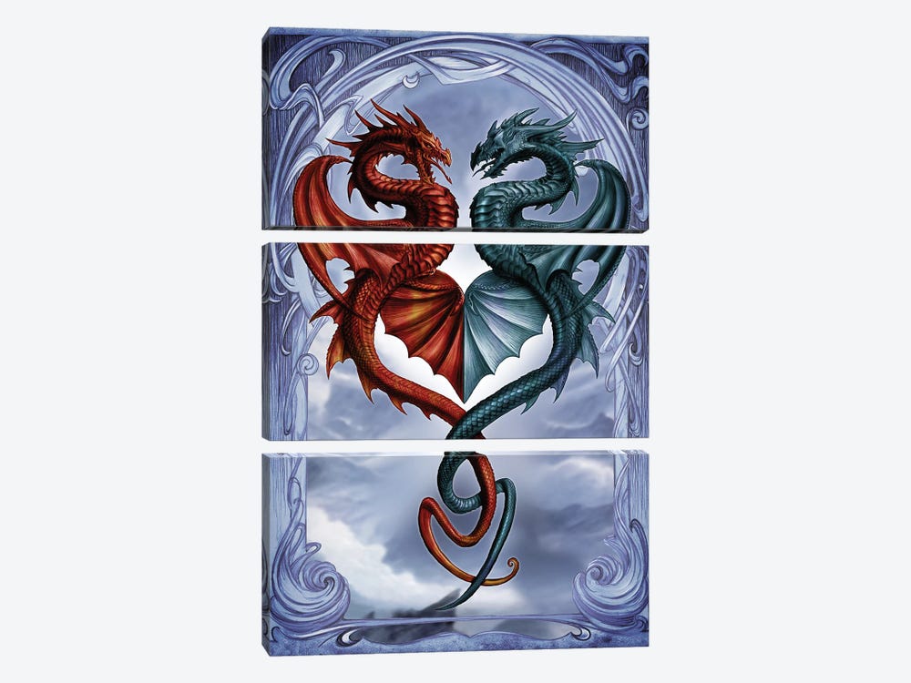 Draconic Tryst by Alchemy England 3-piece Canvas Artwork