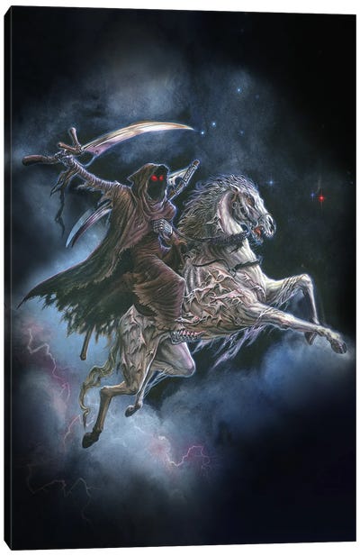 Horsey Canvas Art Print - Grim Reaper Art