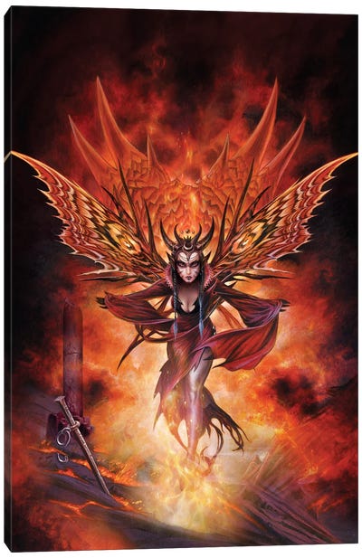 In The Wake Of Astaroth Canvas Art Print - Demon Art