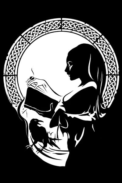 Skulls: Morgan Theomachia Back Print by Alchemy England