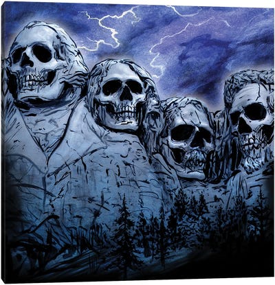 Precedence Of Death Canvas Art Print - Mount Rushmore National Memorial