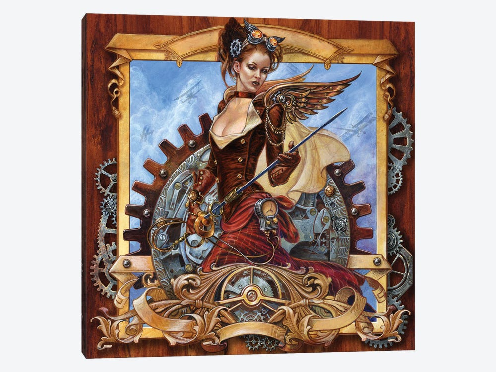 Steam Jenny - Imperial Foil by Alchemy England 1-piece Canvas Art Print