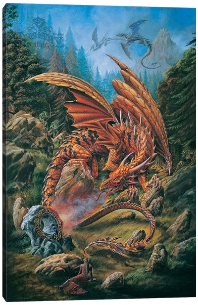 Dragons Of The Runering Canvas Art Print - Alchemy England