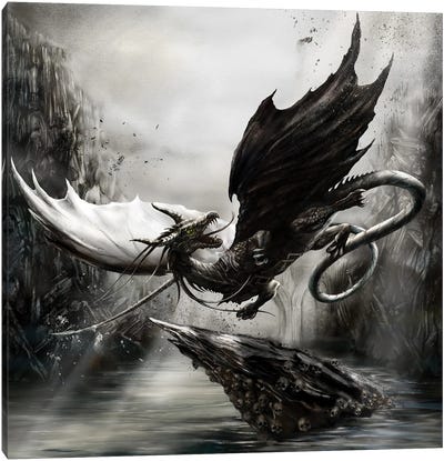 Yggdrasill's Precious Canvas Art Print - Dragon Art