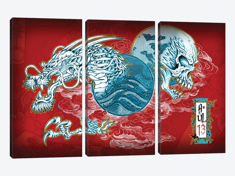 Flying Demons 3-piece Canvas Print