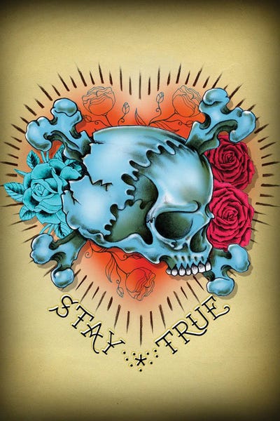 Stay True by Alchemy England framed canvas print